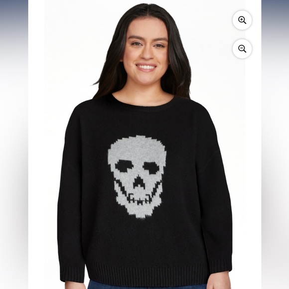 No Boundaries Black skull 💀 Sweater with Icons  for Women & Ladies - Picture 10 of 16